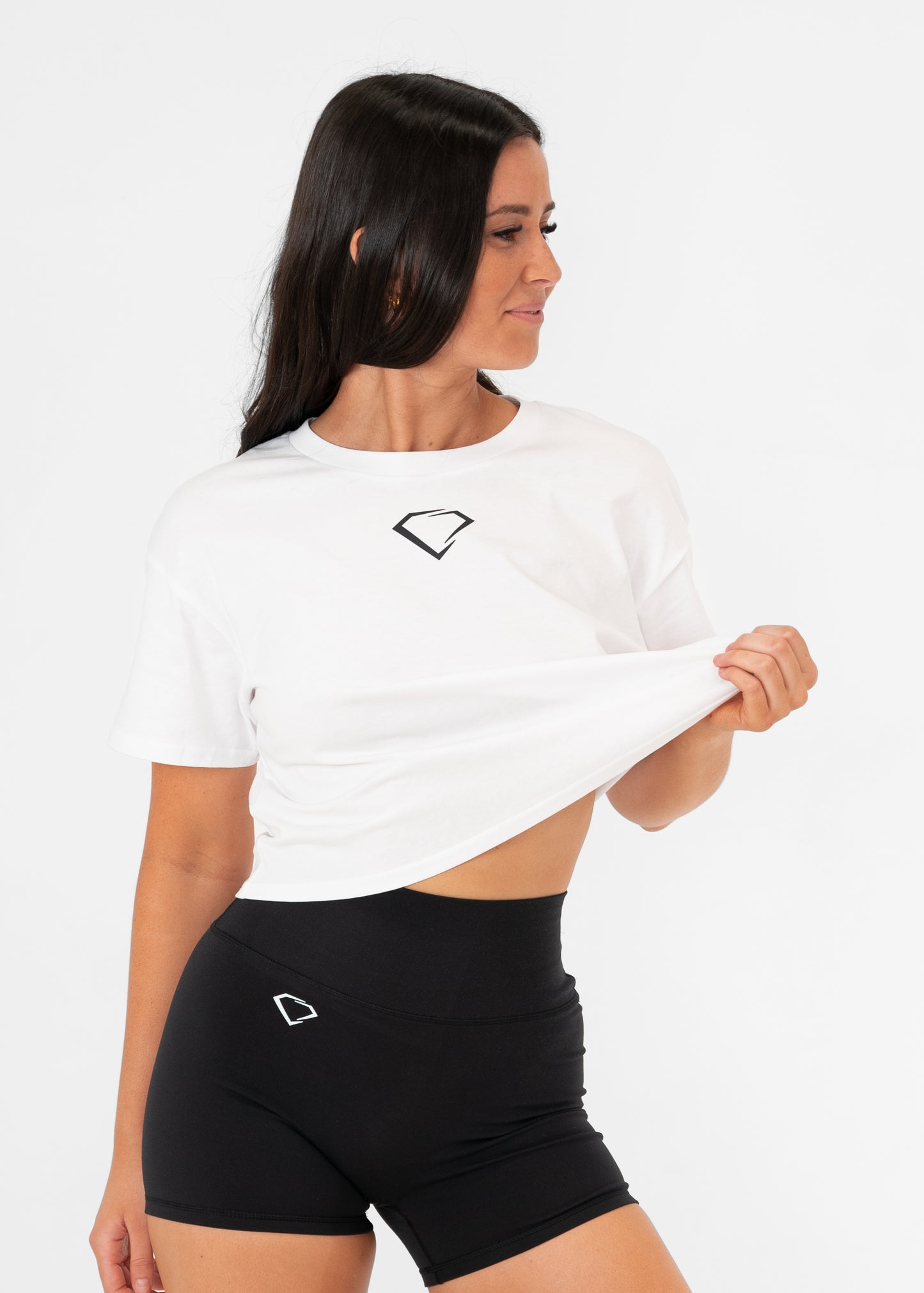 Flex Crop Tee - White